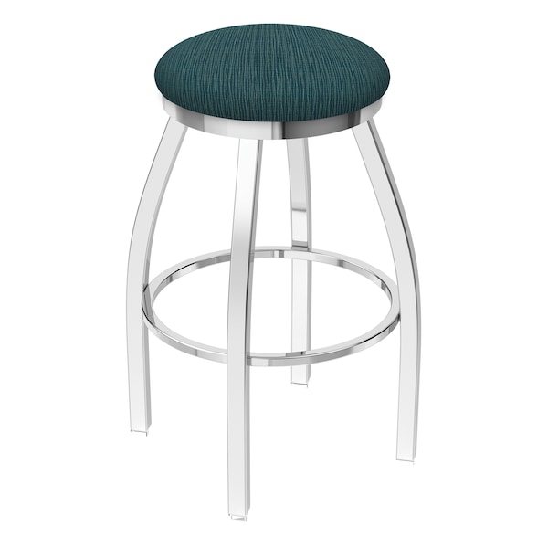 36" Swivel X-Tall Bar Stool, Chrome Finish, Graph Tidal Seat